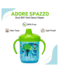 Adore Spazzo Duck Bill/ Hard Spout Sipper with Twin Handle & Hygiene Cap- 250ml- Blue