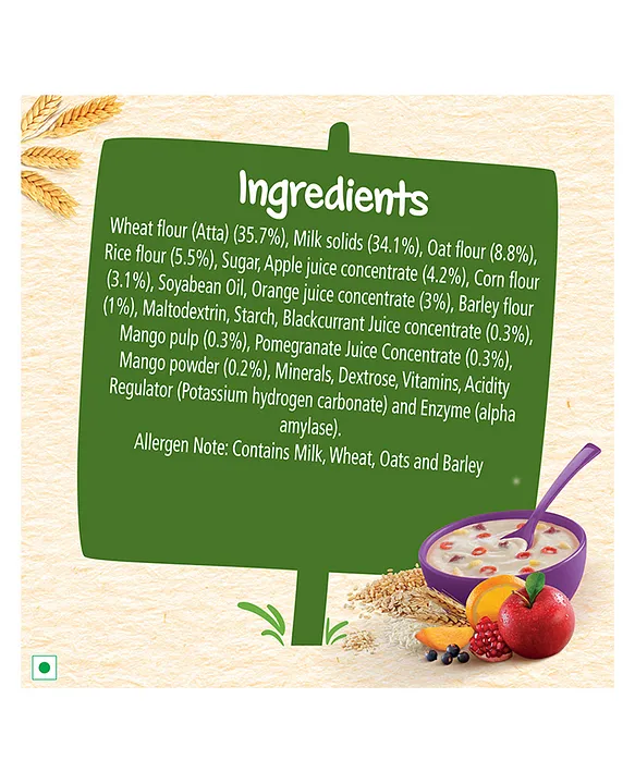 Nestle CERELAC 5 Grains & Fruits Baby Cereal, Whole Grain with Milk, 18-24 Months - 300g Box