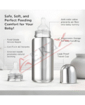 AEREX Stainless Steel Baby Feeding Bottle for Milk with Cleaning Brush