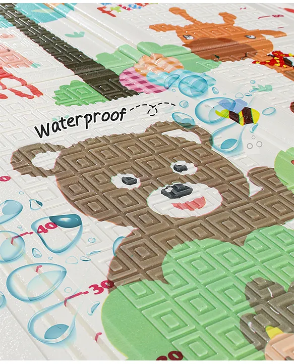 Intelliskills Extra Large Reversible Jungle Animals & Ocean Life Baby Learning & Crawling Foldable Play Mat | Waterproof | Anti-Skid | 6.5 x 4.5 ft, 0.6cm Thick