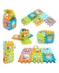 ADKD 6 Slide Intelligence Learning Musical Kids Shape Sorter Activity Cube Game - Multicolor