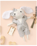 BABY FOREST Cuddly Buddies Bunny Girl Soft Toy | Handmade Soft Toy | Soft & Durable Fabric Eco-Friendly | Safe for Babies