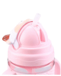 Fab N Funky Twin Handle Straw Sipper Pink - 400 ml