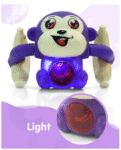 Fab N Funky Tumbling Monkey Purple Musical Toy for Kids|Spinning, Rolling, Tumble Action | Light & Musical | Fun Banana Monkey Toy for Kids | Multicolor | Battery Operated (Batteries Not Included)