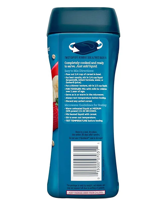 Gerber Cereal for Baby, Lil Bits - Oatmeal Banana Strawberry Cereal- 227gm