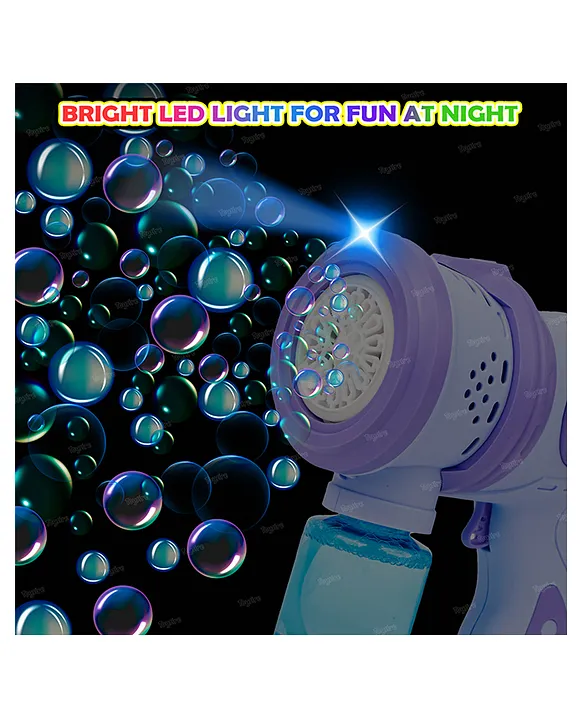 TOYSIRE Toysire Bubble Gun for Kids Leak-Proof Bubble Machine Automatic Space Bubble Blower with Led Light Bubble Maker for Girls Boys (Colour May Vary)