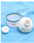 Babyhug Soft Powder Puff with Built-In Storage Case White & Pink | Gentle | Safe | Hygienic | Soft Cotton
