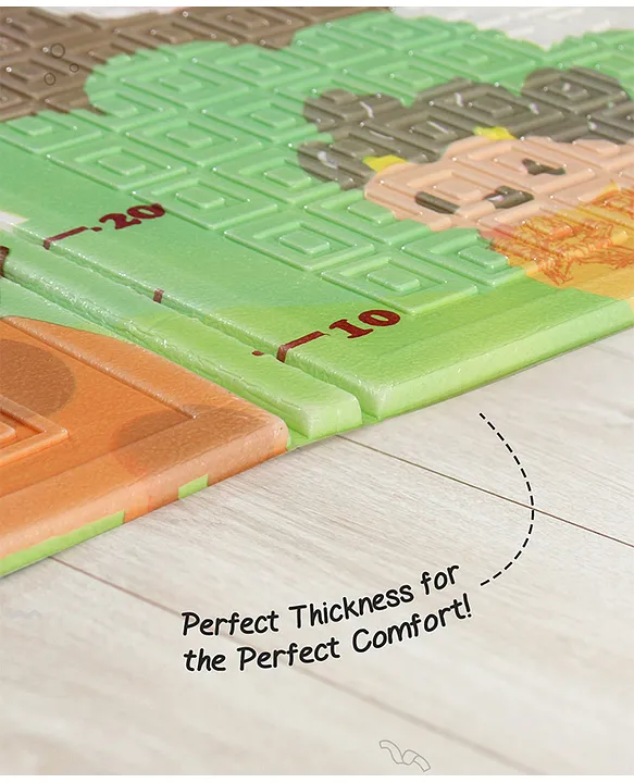 Intelliskills Extra Large Reversible Jungle Animals & Ocean Life Baby Learning & Crawling Foldable Play Mat | Waterproof | Anti-Skid | 6.5 x 4.5 ft, 0.6cm Thick