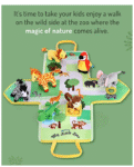 Bonfino Premium My Little Zoo House with Carry Handle| 7 Jungle Safari Plush Figurines Toys| Lion, Parrot, Crocodile, Elephant, Monkey, Giraffe, Zebra| Pretend Play| Education and Montessori Learning Toy| BIS Certified| Gifting Toy