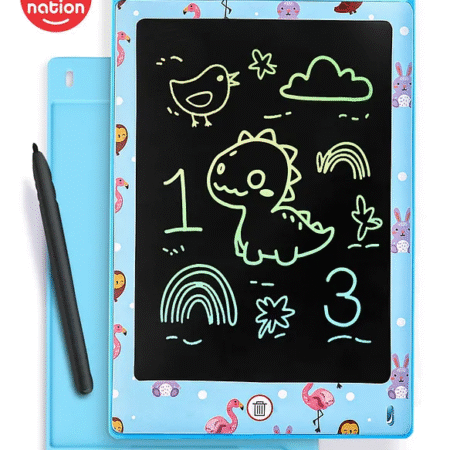 Play Nation 8.5 Inch Writing Tablet - Blue| with Erase-Lock| Erase & Write| Perfect for Gifting| for Boys & Girls