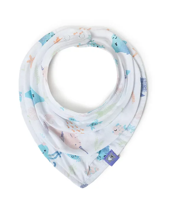 Mi Arcus 100% Cotton Solid & Printed Drool Bib Snap Button Closure 0-3 M (Pk Of 5) - Multicolor MRP:599 (Incl. all taxes)