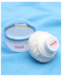 Babyhug Soft Powder Puff with Built-In Storage Case White & Pink | Gentle | Safe | Hygienic | Soft Cotton
