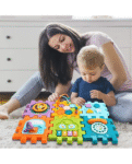 ADKD 6 Slide Intelligence Learning Musical Kids Shape Sorter Activity Cube Game - Multicolor