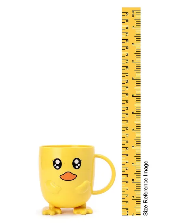 Fab N Funky Polypropylene Mug with Handle Yellow - 400 ml
