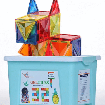 GELTOY Gel tiles Magnetic Tiles Freedom 32 Pieces Set Creative Learning