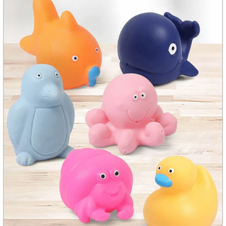 Babyhug Bath Squeeze Toys Ocean Animals Pack of 6 - Multicolour