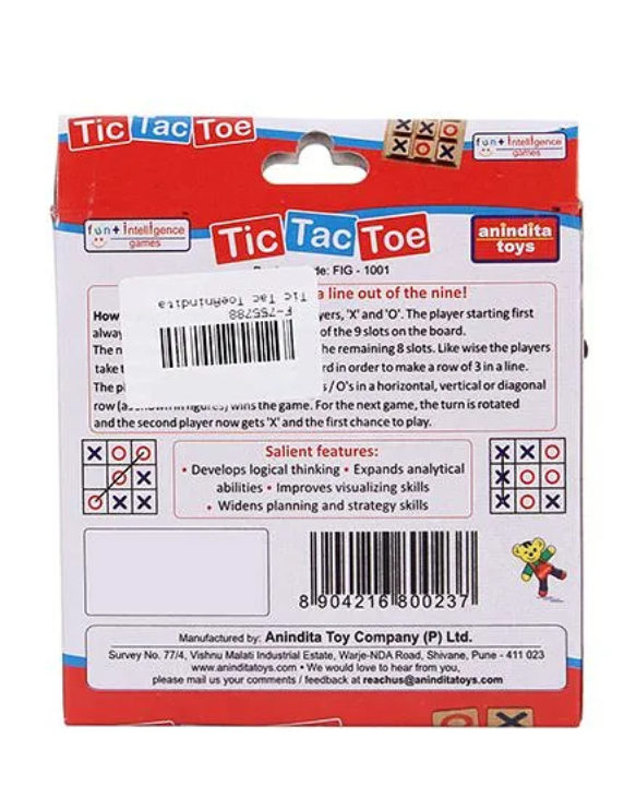 Anindita Toys Tic Tac Toe Game Set - Multicolor