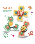 ADKD Butterfly Spinners Toy Waterproof Suction Cup Spinning Top Rotating For Boys Girls Pack of 2-(Random Design)