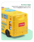 Baby hug Premium Musical Activity Yellow School Bus for Kids Vehicle Toy with Alphabets, Numbers Light & Music| Interactive Early Learning Toy | Best Birthday Gift| BIS Certified