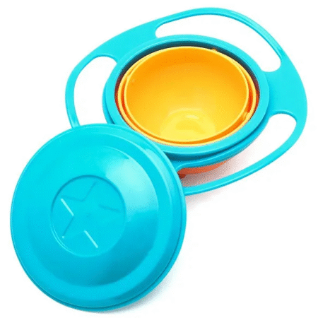 Fab N Funky 360 Degree Spill Proof Bowl - Blue