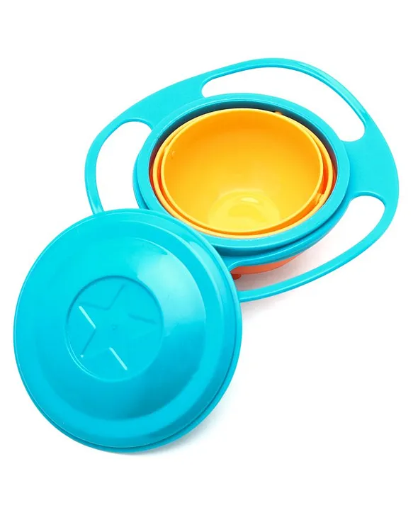 Fab N Funky 360 Degree Spill Proof Bowl - Blue