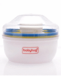 Babyhug Soft Powder Puff with Built-In Storage Case White & Pink | Gentle | Safe | Hygienic | Soft Cotton