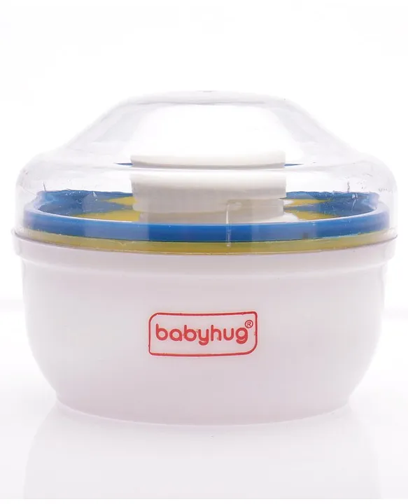 Babyhug Soft Powder Puff with Built-In Storage Case White & Pink | Gentle | Safe | Hygienic | Soft Cotton