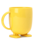 Fab N Funky Polypropylene Mug with Handle Yellow - 400 ml