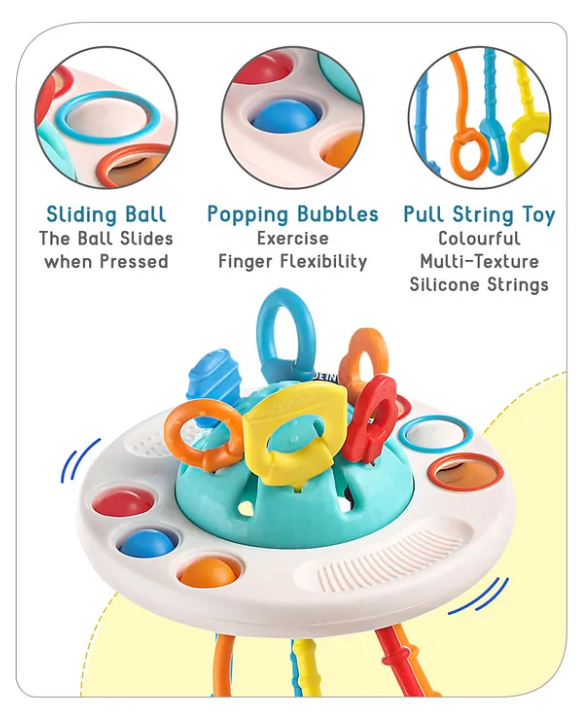Babyhug Little Explorer's UFO Montessori Toy - Multicolor