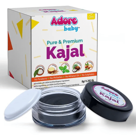 Adore Baby Pure & Premium Kajal USDA Certified Organic Ingredients - 8 g
