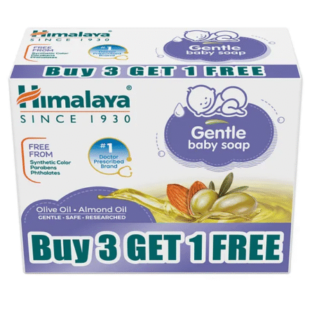 Himalaya Babycare Himalaya Gentle Baby Soap 4x75 g (BUY 3 Get 1 Free)
