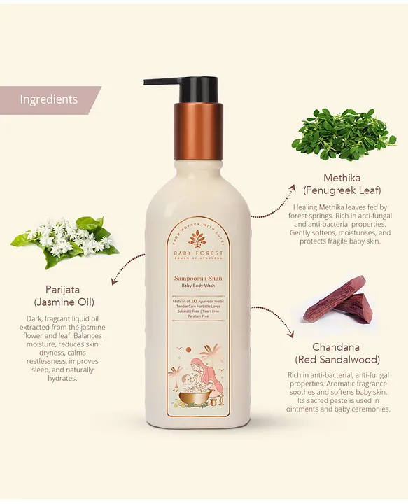BABY FOREST Sampoorna Sanan baby body wash  - 200 ml