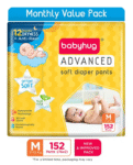 Babyhug Advanced Pant Style Diapers Medium (M) Size Monthly Box Pack - 152 Pieces