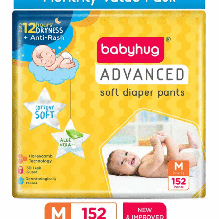 Babyhug Advanced Pant Style Diapers Medium (M) Size Monthly Box Pack - 152 Pieces