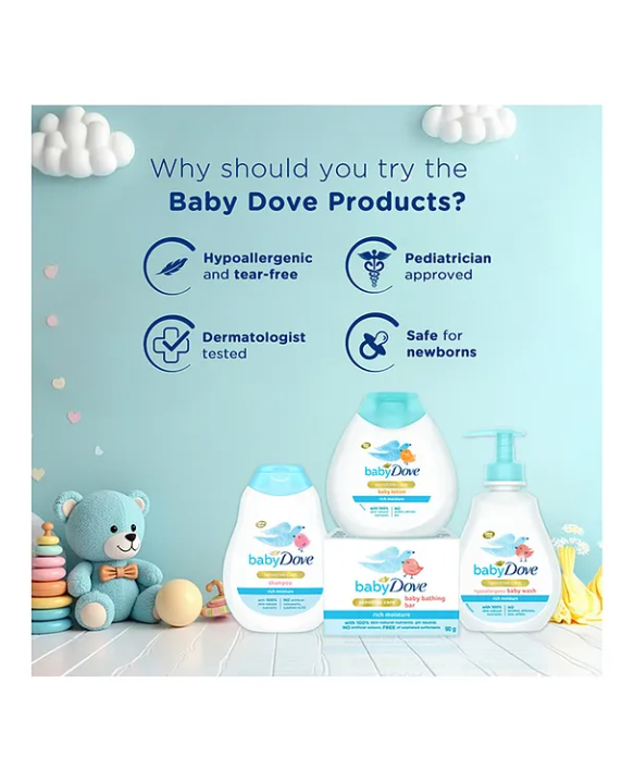 Baby Dove Baby Rich Moisture Combo Kit Pack of 4 - White