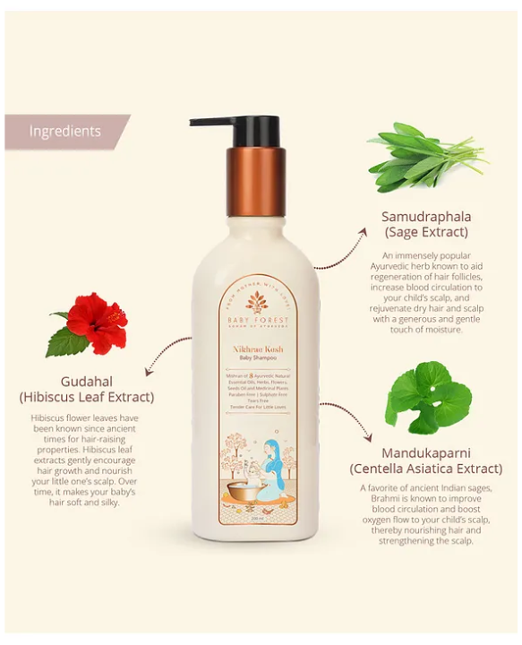 BABY FOREST Nikhrae Kesh Baby Shampoo - 200 ml