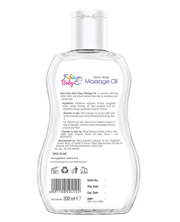 Fabie Baby Good Sleep Massage Oil (200ml)