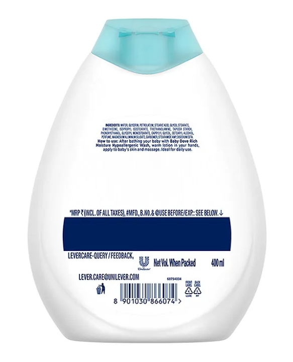 Baby Dove Rich Moisture Nourishing Baby Lotion - 400 ml
