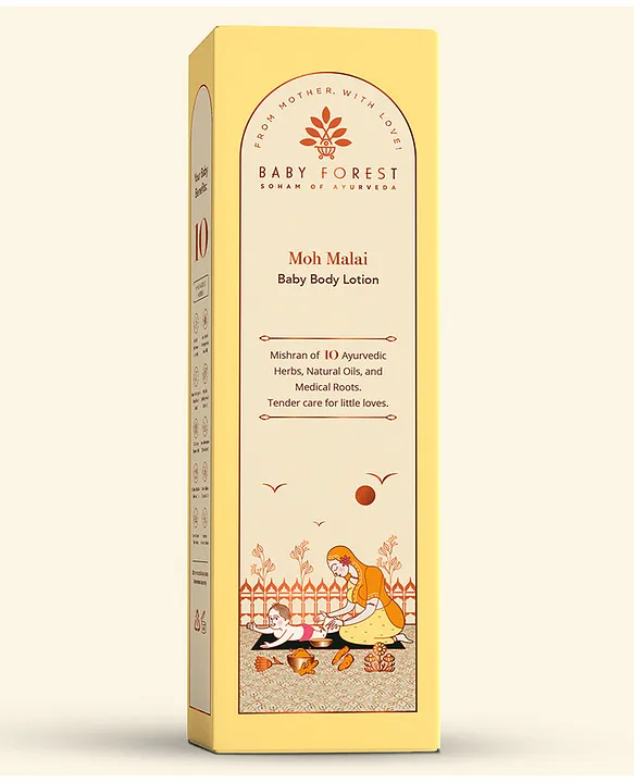BABY FOREST Moh Malai Baby Body Lotion With 10 Ayurvedic Herbs - 200 ml