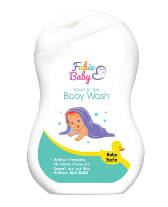 Fabie Baby Wash(200ml) Diaper Rash Cream (50ml) Massage Oil (200ml) & Soap (75g) Combo - Pack of 4