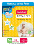 Babyhug Advanced Pant Style Diapers Extra Large (XL) Size Monthly Box Pack - 112 Pieces