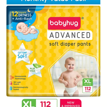 Babyhug Advanced Pant Style Diapers Extra Large (XL) Size Monthly Box Pack - 112 Pieces