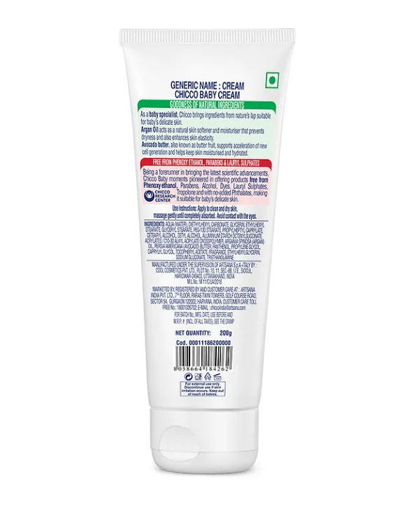 Chicco Baby Moments Baby Cream - 200 g