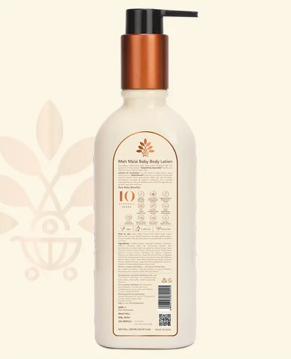 BABY FOREST Moh Malai Baby Body Lotion With 10 Ayurvedic Herbs - 200 ml