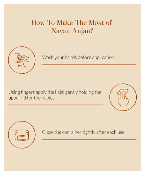 BABY FOREST Nayan Anjan Baby Kajal for Nourished and Thickened Eyelashes Ayurvedic - 5 g