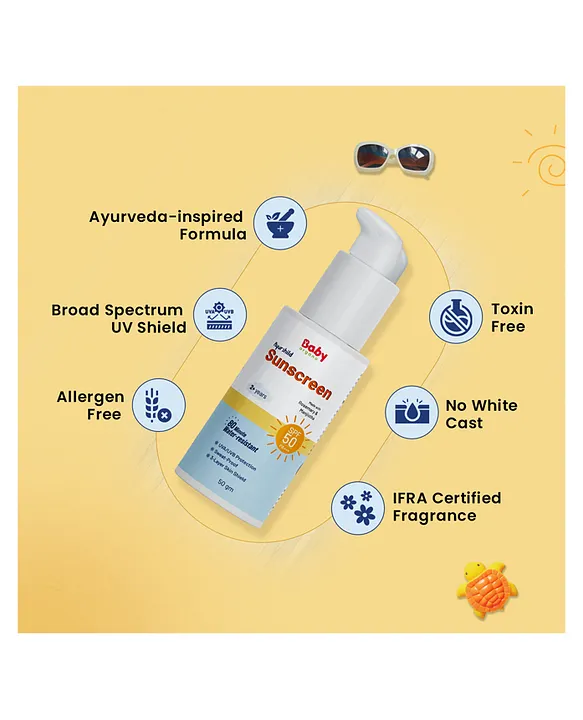 Babyorgano Natural Sunscreen SPF 50 For kids -50 g