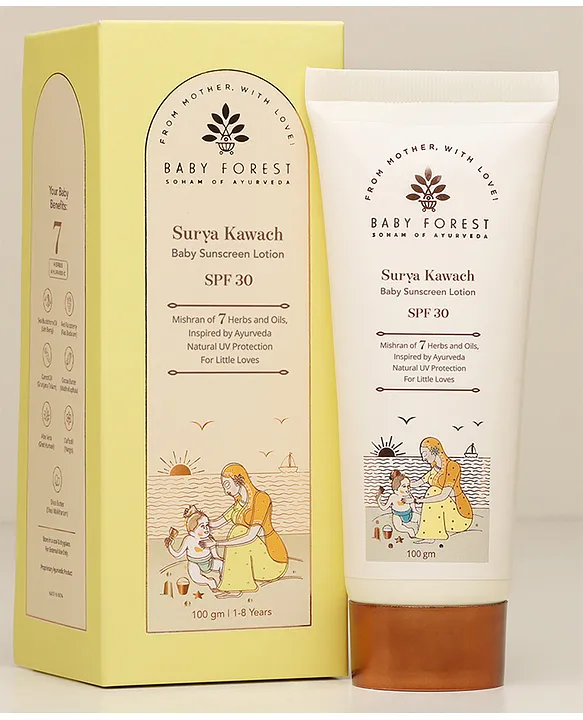 BABY FOREST Baby Forest Surya Kawach Baby Sunscreen Lotion SPF 30 - 100 g