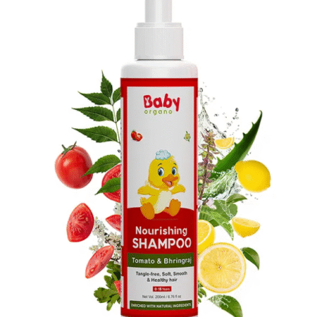 BabyOrgano Baby Shampoo for Smooth & Silky Hair with Lemon & Bhringraj Goodness- 200 ml