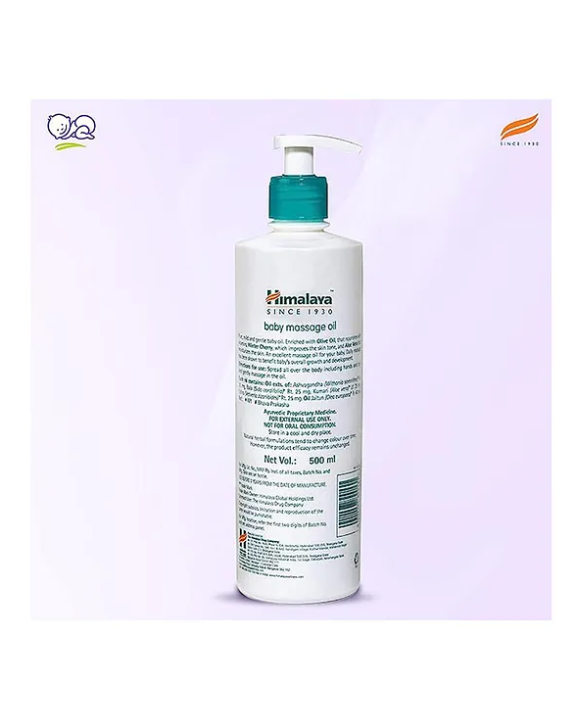 Himalaya Baby care Himalaya Herbal Baby Massage Oil Dispenser Bottle - 500 ml