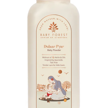 BABY FOREST Dulaar Pyar Talc-Free Baby Powder With Chamomile Flower Oil Jojoba Seed Oil Marigold Seed Oil - 200 g